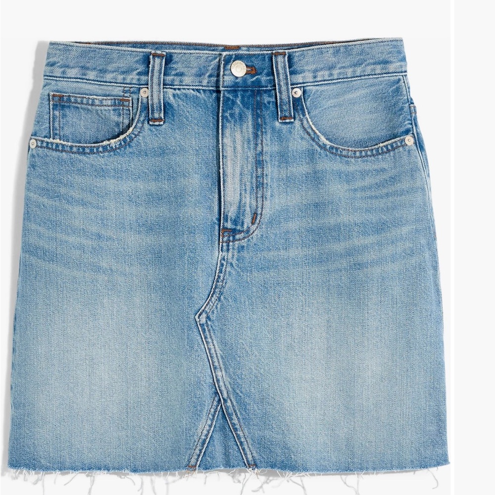 Madewell denim A-line skirt